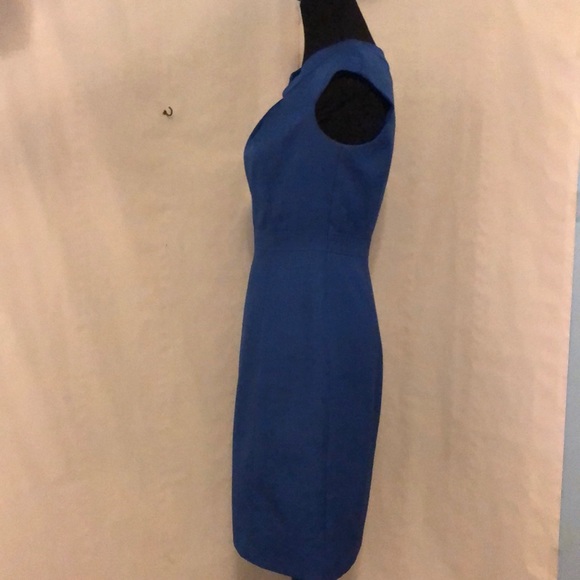 David Meister - Blue Textured Sheath - Picture 3 of 7